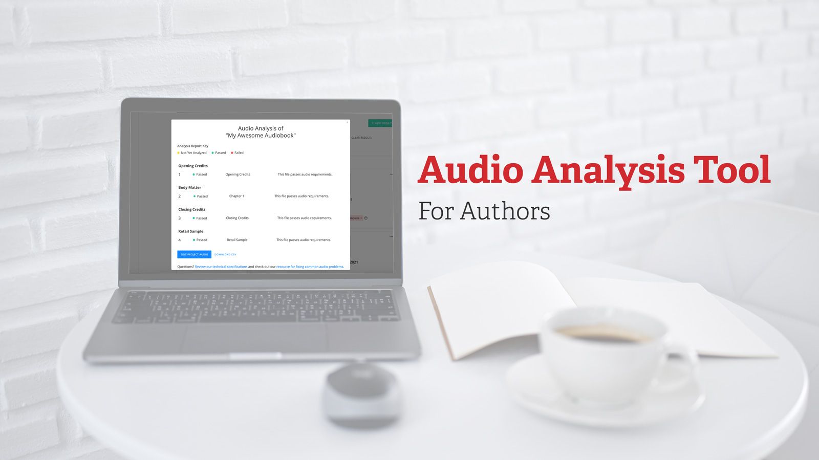 Audio Analysis Tool for Authors